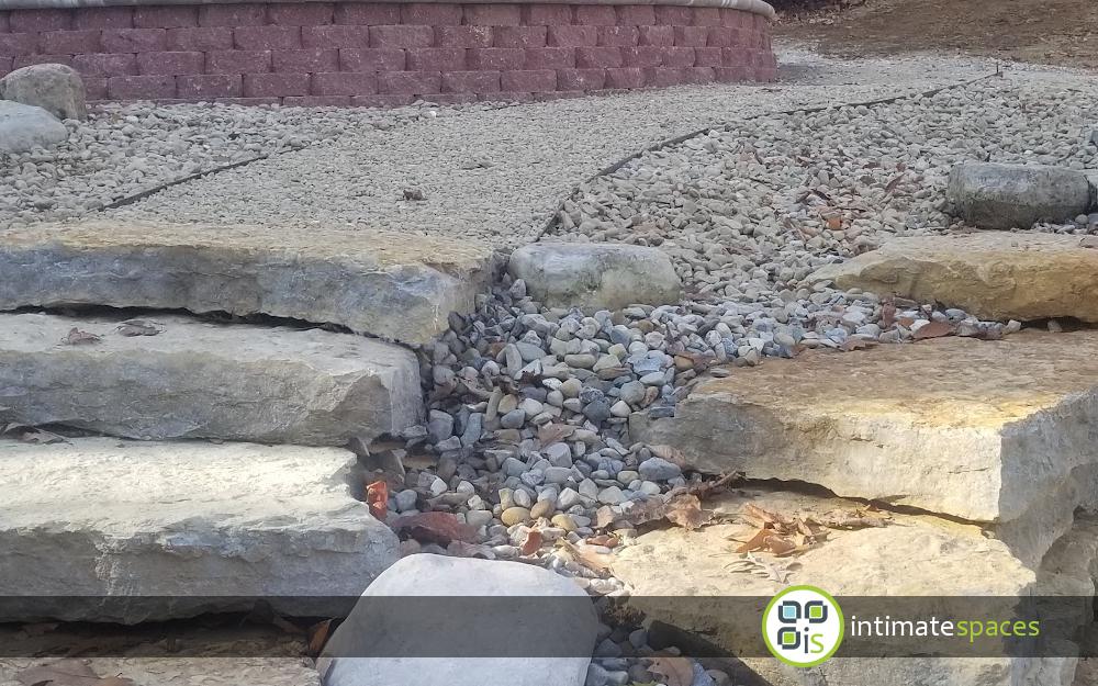 Outdoor Project: Stone walls, fire pit, dock, deck