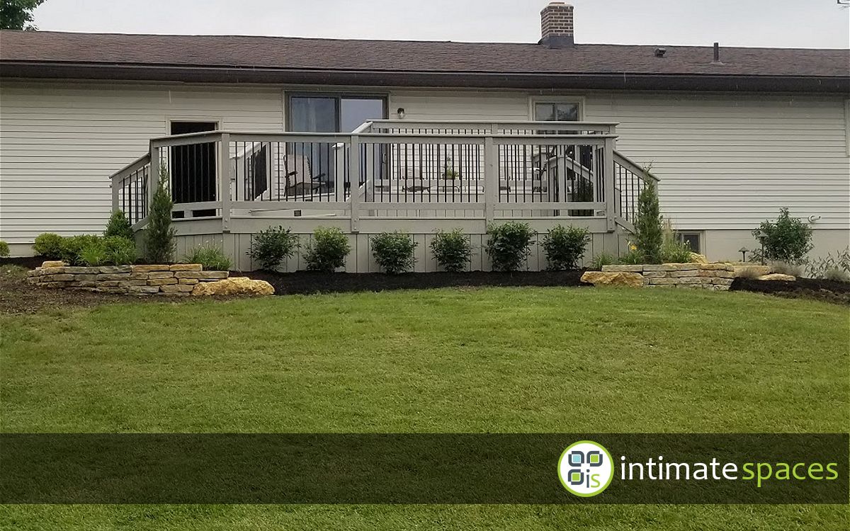 Outdoor Living: Deck, Stone Steps & walls