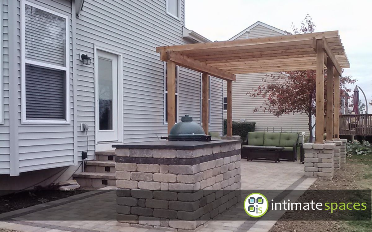 Outdoor Project: Patio, bar, grill island, cedar pergola